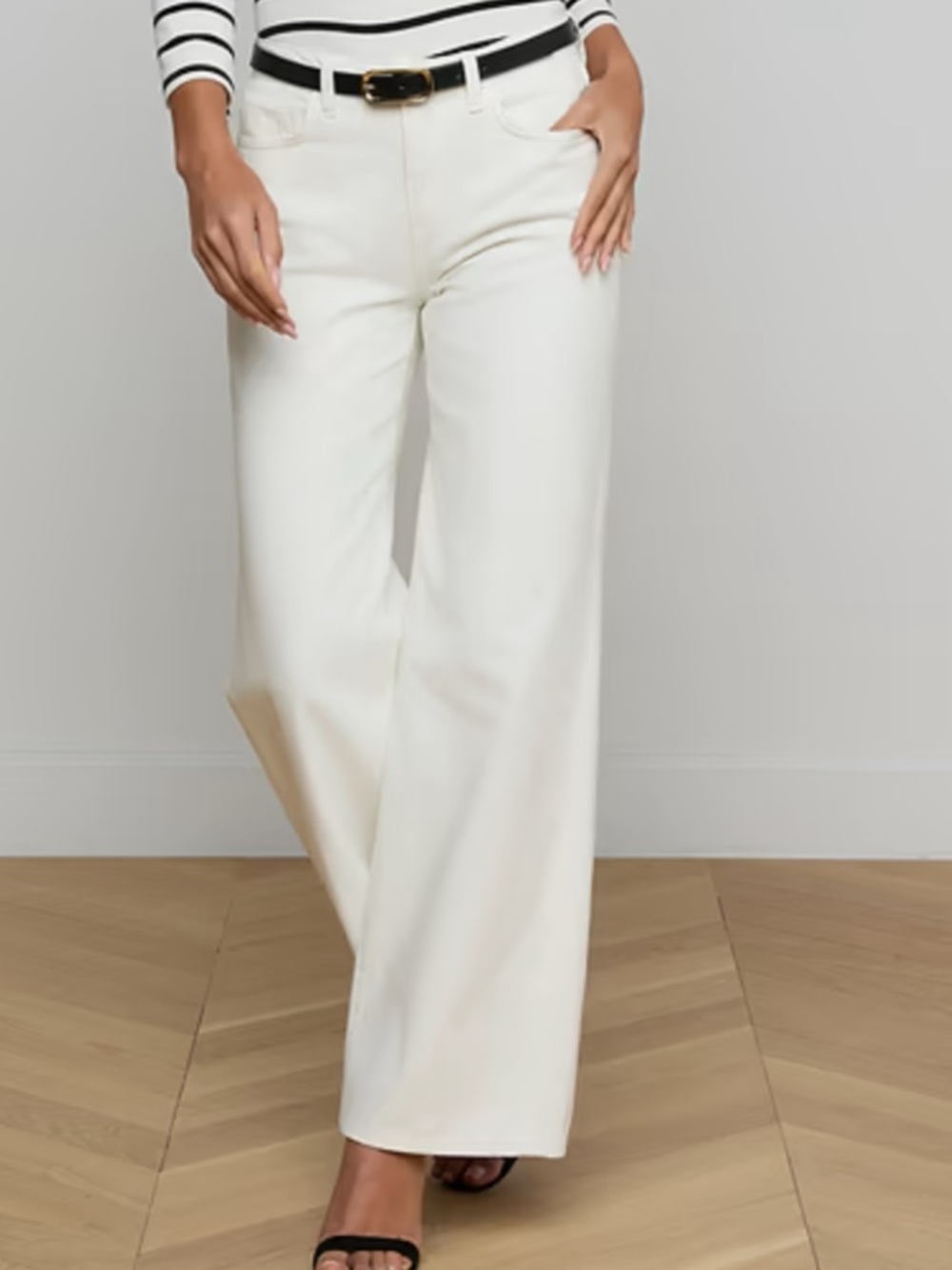 L'AGENCE Alicent Jeans in Light Ecru